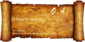 Olbort Anita névjegykártya